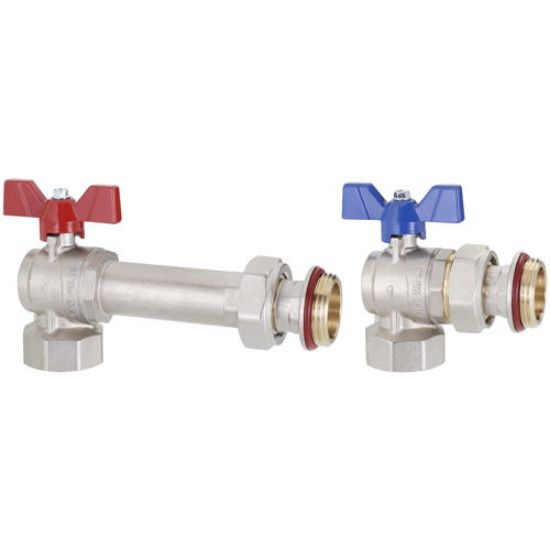 Picture of Emmeti Pair Right-Angle Progress Valves 1" FxMU