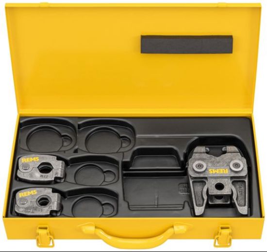 Picture of Rems Akku Angled Tong Set complete with M15, M22, Z8 Adaptor and Kit Box