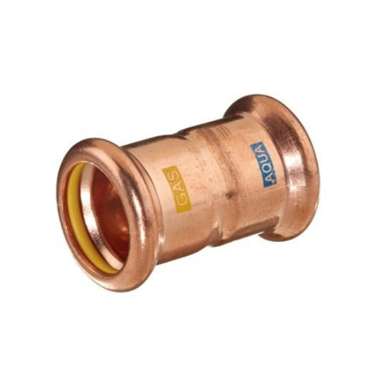 Picture of PCC Press Copper Aquagas Straight Coupling 28mm
