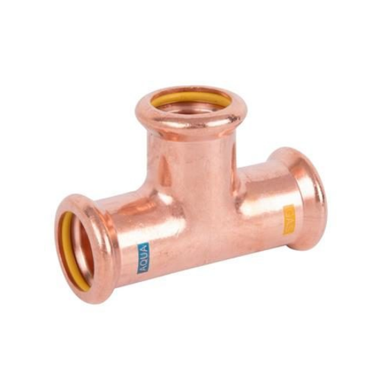 Picture of PCC Press Copper Aquagas Equal Tee 28mm
